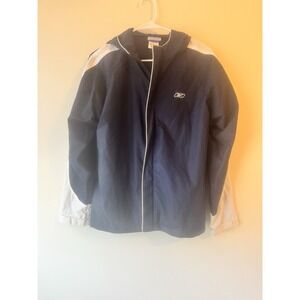 Vintage REEBOK MEN'S Medium JACKET BLUE WITH GRAY